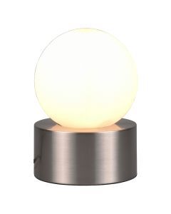 Nikkel bordlampe modern, Mirjam, med brytare