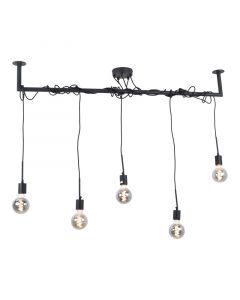Industri pendler lampe sort, Kester