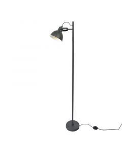 Industri gulv lampe sort, Belga, med brytare