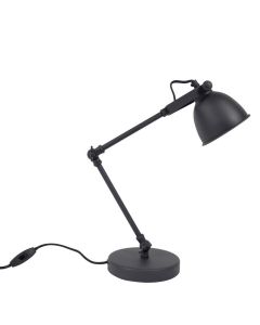 Industri bordlampe sort, Ferdy, med brytare