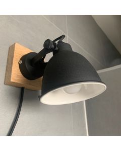 Industri væglampe sort, Redon