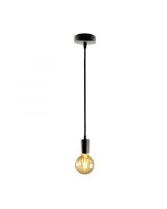 Modern pendler lampe uden skærm sort, Rika