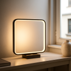 Modern bordlampe sort, Diogo, 8W, 3000K LED, med beröringsdimmer