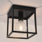 Industri loftlampe sort, Frama