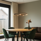 Design pendler lampe sort, Thalia, 36W, 2700K LED, 3 trins lysdæmper