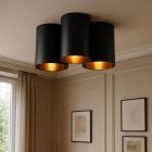 Modern loftlampe sort, Franck