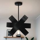 Metal loftlampe sort, Laury