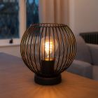 Industri bordlampe sort, Wiro, med brytare