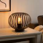 Industri bordlampe sort, Lieve, med brytare
