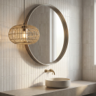 Rattan pendler lampe badeværelse brun, Emilio, IP44