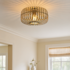 Industri loftlampe guld, Tobi