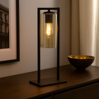 Industri bordlampe sort, Tonia, med brytare
