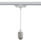 Plast 1-faset lampe på lyseskinne hvid,
