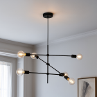 Modern pendler lampe sort, Nica