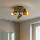 Modern loftlampe badeværelse messing, Ciara, IP44