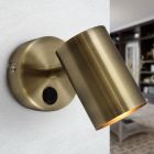 Modern væglampe bronze, Elena, med brytare