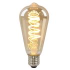 Dimmbare Olucia E27 LED Edison pære Tuelo, rav, 4W, 2200K