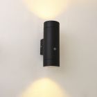 Modern udendørs væglampe med skumringssensor sort, Marcos, IP44