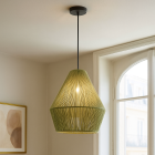 Rustik pendler lampe grøn, Holly