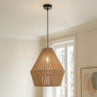 Rustik pendler lampe lyserød, Holly