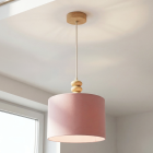 Rustik pendler lampe lyserød, Kinga