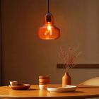 Design pendler lampe orange, Sabina