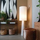 Japandi gulv lampe beige, Timmy, med brytare