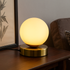 Design bordlampe hvid, Stacy, med brytare