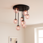 Design loftlampe lyserød, Stacy