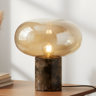 Marmor bordlampe rav, Alan, med brytare