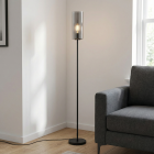Modern gulv lampe grå, Gaya, med brytare