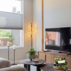Design gulv lampe rav, Remo, med brytare