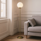 Design gulv lampe hvid, Dolf, med brytare