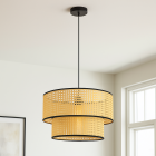 Rattan pendler lampe brun, Kirsten