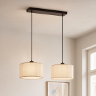 Rustik pendler lampe beige, Loulou