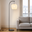 Modern gulv lampe creme, Deborah, med brytare