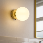 Modern væglampe badeværelse guld, Amer, IP44