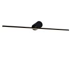 Modern spejllampe sort, Haiko, 8W, 3000K LED, IP44