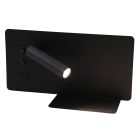 Modern væglampe sort, Stanley, 10W, 4000K LED, med brytare