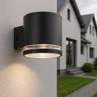 Modern udendørs væglampe solcelle sort, Tommy, 1W, 2700K LED, IP54