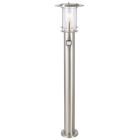 Metal udendørslampe gulvlampe med bevægelsessensor krom, Shamayra, IP44