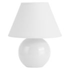 Keramik bordlampe hvid, Pilar, med brytare