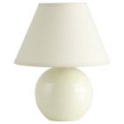 Keramik bordlampe beige, Pilar, med brytare
