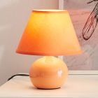 Keramik bordlampe orange, Pilar, med brytare
