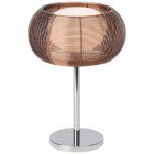 Modern bordlampe bronze, Amela, med brytare