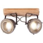 Træ loftlampe brun, Elena