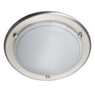 Glas loftlampe krom, Angely