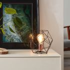 Industri bordlampe kobber, Noelle, med brytare