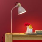 Rustik bordlampe lyserød, Thalina, med brytare