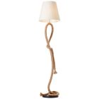 Rustik gulv lampe hvid, Boyke, med brytare